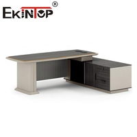 Ekintop Table en bois moderne pour PDG Bureau de direction modulaire Nouveau design Table moderne Bureau en bois