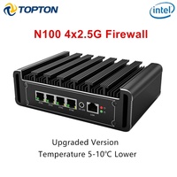 X4D Fanless N100 N5105 J5040 J4125 Industrial Mini PC 4*2.5GbE I226 LAN Mini Computer Home Network Router for Home Business