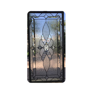 Décoration verre plomb dépoli colle puce diamant verre biseauté pour panneau de porte leadlight antique vitrail inserts pour porte - Product Image 4