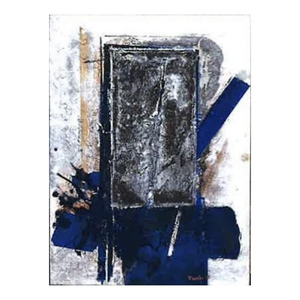 Tons Indigo audacieux Surface texturée porte sans cadre peintures murales abstraites pour la décoration intérieure - Product Image 1