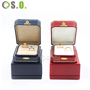Custom logo Luxury <b>Jewelry</b> Packaging Gift Boxes High End PU Faux <b>Leather</b> <b>Jewelry</b> Boxes - Product Image 1