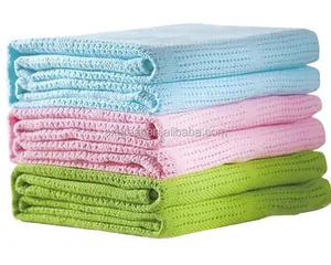 2023hot sale leno weave breathe freely 100%cotto babyn cellular cotton blanket