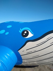 Flotadores Inflables Gigantes de Ballena Azul, Flotadores de Animales Personalizados, Flotadores para Montar - Product Image 4