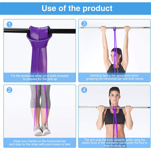 Bandes de Résistance Élastiques en Latex pour Fitness, Type Boucle, pour Exercices de Traction et Étirements, Ensemble de Bandes de Résistance - Product Image 6