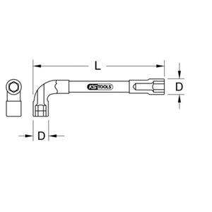 KS TOOLS - 517.0411 ULTIMATEplus Clé à douille double avec centre de passage-EAN 4042146036952 CLÉS À DOUILLE COUDÉES - Product Image 3