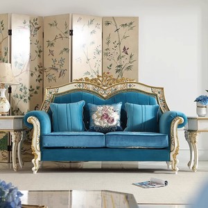 Canapé de luxe en mosaïque de coquillages français, mobilier de salon haut de gamme européen en bois massif pour hôtels et villas - Product Image 5