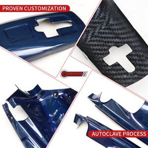 Kits Interiores de Fibra de Carbono Seca de Excelente Calidad, Estilo OEM, Color Azul, para el Compartimento del Motor de Ferrari F8, Piezas de Carrocería - Product Image 2