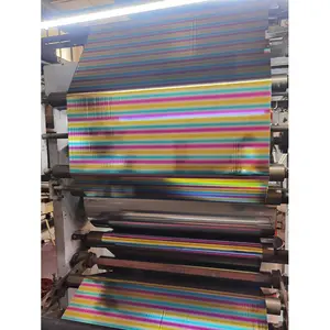 Cheap environmentally friendly biodegradable gold and silver film stretch holographic composite film