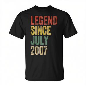 T-shirt Legend Since July 2007 pour garçon et fille de 18 ans - Product Image 2