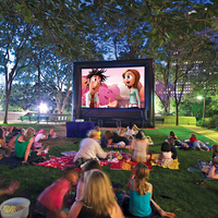 Écran de cinéma gonflable extérieur de 18 pieds pour événements, écran de télévision gonflable et projecteur pour cinéma en plein air (vente en gros)
