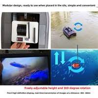 500m Navigation Automatique Détecteur de Poissons Caméra LCD Affichage IP68 Étanche Longue Distance Télécommande Sans Fil LED Lumières
