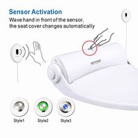 NAVISANI NS200E Couvercle de siège de toilette chauffant et hygiénique avec film sanitaire à changement automatique pour chaque utilisateur – Sièges de toilette automatiques (sortie d'usine)