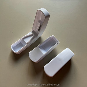 Custom Logo Plastic 2 in 1 Pill Box and Pill Cutter for Promotional Gift