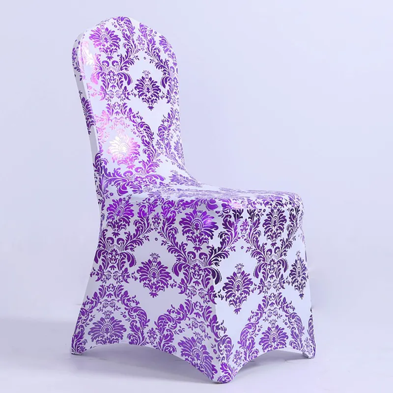 New Design Luxury Hot Stamping Spandex Hotel Your Chair Cover Stretch Seat Covers Chinese Manufacturer