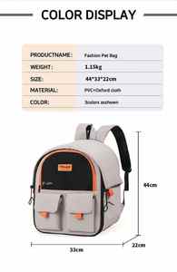 <b>Pet</b> Backpack <b>Carrier</b> Oxford Breathable Mesh Zipper Closure Solid Color Cats Backpack Travel <b>Carrier</b> - Product Image 2