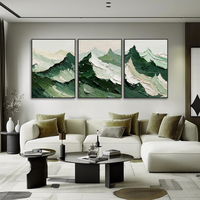 Peintures sur toile abstraites modernes grand format, écologiques et durables, paysages de montagnes peints à la main, originales d'usine, personnalisées