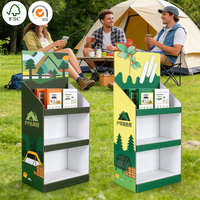 Expositor de Cartón Plegable Giratorio Moderno Personalizado, Ecológico, Reciclable, Portátil y Ligero, Desmontable