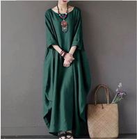 Robe longue ample en coton et chanvre, tenue décontractée de grande taille, nouvelle collection 2023