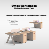 Bureau modulaire flexible avec structure en acier, rangement verrouillable et poste de travail extensible pour bureaux modernes