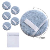 Tampon démaquillant lavable en microfibre avec logo personnalisé, ultra doux, réutilisable avec poche