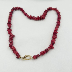 <span class=keywords><strong>Collana</strong></span> alla Moda da 24 Pollici (<span class=keywords><strong>60</strong></span> <span class=keywords><strong>cm</strong></span>) con Quarzo Rosa, Corallo Rosso e Pietre Naturali, Chiusura in Acciaio Inossidabile Placcato Oro 18K - Product Image 3