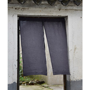 100% lin porte rideau japonais Style Simple chambre salle de bain cuisine cloison rideau <span class=keywords><strong>Support</strong></span> personnalisé lin porte rideau - Product Image 3