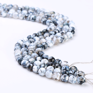 Perles de pierres précieuses d'agate naturelle de 1 carat, taille brillant, pour la fabrication de bijoux, 8 mm, WENCHI - Product Image 4