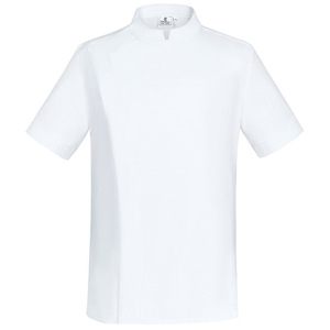 Vestes <span class=keywords><strong>de</strong></span> <span class=keywords><strong>chef</strong></span> en maille tricotée respirante et fraîche pour l'été, 100% polyester, avec logo brodé, manches courtes, pour chefs exécutifs d'hôtel - Product Image 1