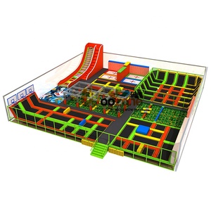Trampolín Elástico de Plástico Personalizado de Gran Tamaño para Deportes y Fitness en Interiores, con Foso de Espuma y Red Protectora para Adultos - Product Image 2