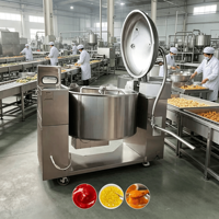 Marmite de cuisson industrielle sous vide à double enveloppe de 400 litres pour confiture et viande