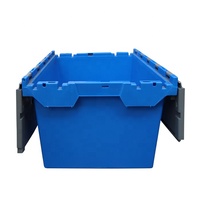 Bacs en plastique QS avec couvercles, bacs en plastique industriels, grandes caisses en plastique, caisses empilables robustes, conteneurs de stockage