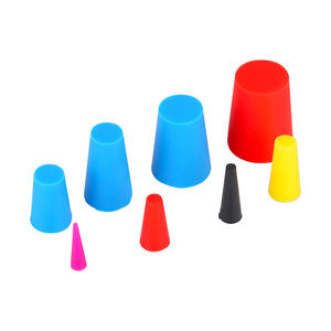 Fabricant personnalisé de haute qualité en forme de T conique 20mm 6mm 3.25 pouces grand petit tuyau en caoutchouc de silicone trou de bouchon bout à bout - Product Image 1