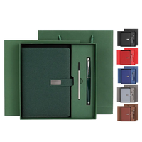Ensemble Promotionnel de Luxe Personnalisé A5 Stylo Journal Rechargeable en Cuir PU Magnétique Bureau d'Affaires Papeterie Cadeau Noël