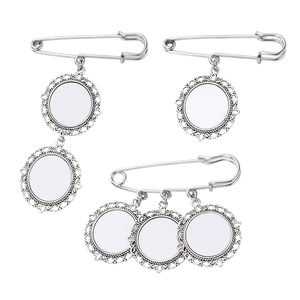 Pendentifs vierges personnalisés Photo commémorative Bouquet <span class=keywords><strong>de</strong></span> mariage Sublimation Graduation Cap Charms Broche en métal avec <span class=keywords><strong>ailes</strong></span> d'ange - Product Image 4