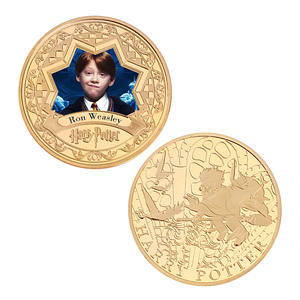 Monedas Conmemorativas de Metal con Temática de Películas, Monedas de Oro de <span class=keywords><strong>Harry</strong></span> <span class=keywords><strong>Potter</strong></span>, Proceso de Fundición a Presión, Chapadas en Oro, Venta al Por Mayor - Product Image 5