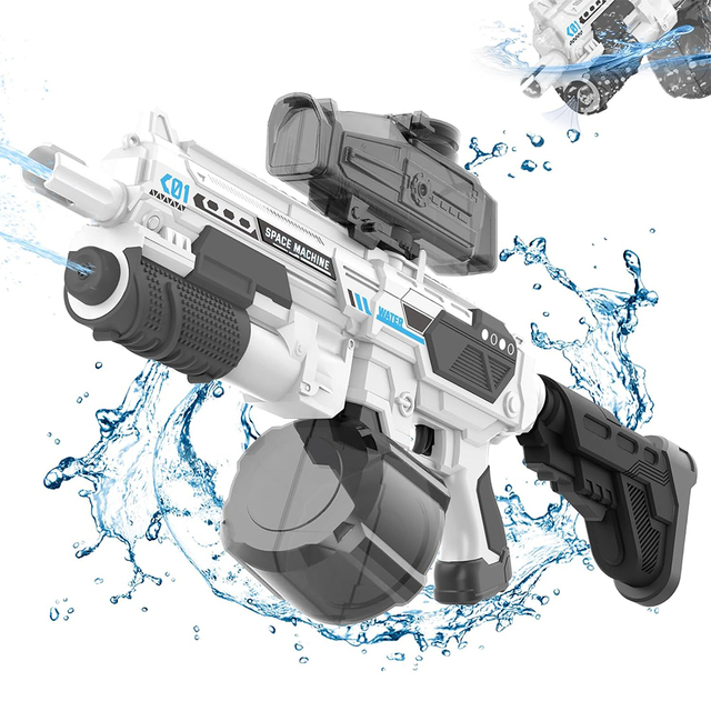 Shooting Electric Water Gun M416 with 1350CC Battery Powered Water Gun Toy High Pressure Water Gun for Adult