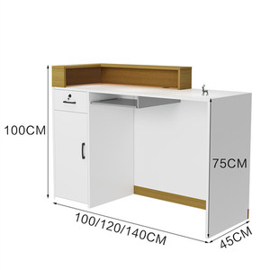 <span class=keywords><strong>Mostrador</strong></span> <span class=keywords><strong>de</strong></span> Recepción <span class=keywords><strong>de</strong></span> Hotel <span class=keywords><strong>de</strong></span> <span class=keywords><strong>Madera</strong></span>, <span class=keywords><strong>Mostrador</strong></span> Frontal <span class=keywords><strong>de</strong></span> Oficina Moderno, Tamaño Pequeño 1m, <span class=keywords><strong>Mesa</strong></span> <span class=keywords><strong>de</strong></span> Recepción Personalizada - Product Image 5