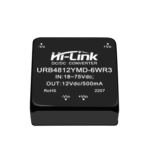 Convertisseur isolé DC-DC <span class=keywords><strong>Hi</strong></span>-<span class=keywords><strong>Link</strong></span> 6W pour usage domestique, entrée 18-75Vdc, sortie <span class=keywords><strong>5V</strong></span> 1.2A, module d'alimentation abaisseur URB4805YMD-6WR3 - Product Image 2