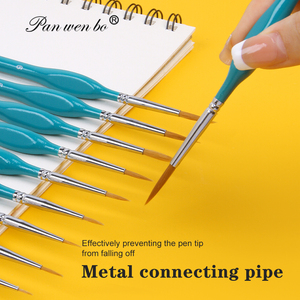 Panwenbo Lot de 10 pinceaux miniatures à pointe fine pour modèles acryliques aquarelle huile - Product Image 5