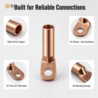 Cosses de câble en cuivre pur série DT 10-500 mm² M6-M20 pour la distribution d'énergie, les appareils de commutation et les connexions de transformateurs