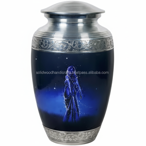 Venta caliente de alta calidad hermoso diseño latón adultos urnas de cremación para cenizas urnas hechas a mano urnas funerarias - Product Image 1