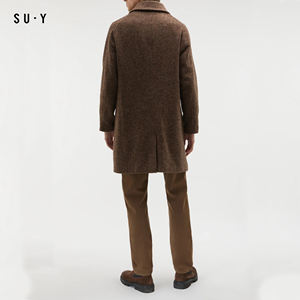 Cappotto lungo da <span class=keywords><strong>uomo</strong></span> autunno inverno spesso personalizzato cappotto in lana <span class=keywords><strong>Cashmere</strong></span> stile britannico giacche a vento calde - Product Image 4