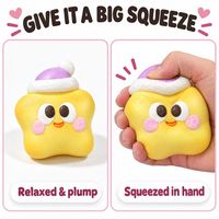 Jouet sensoriel anti-stress Star Squishy à remontée lente, taille main double, pour enfants de 3 ans et plus et adultes