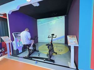 Double-Player Arcade Motion Bicycle Game Machine Expérience cycliste réaliste à pièces pour le divertissement des enfants - Product Image 5