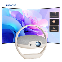 Projecteur de cinéma maison intelligent Topleo Android 14 WiFi6 BT Mini à courte focale 720P LED pour divertissement et films