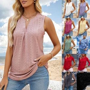 Dear-Lover Top de Tirantes Finos sin Mangas para Mujer, Elegante, de Verano, con Encaje Calado y Ganchillo, Tejido, Venta al por Mayor, Etiqueta Privada Personalizada - Product Image 2