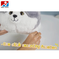 Chien en peluche AI avec fonction de détection tactile, animal de compagnie en fourrure, chien qui détecte, multifonction, queue qui remue, simulation d'alimentation, jouet en peluche Husky