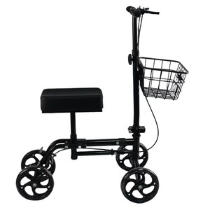Scooter de mobilité portable ultraléger noir avec roues légères pour personnes âgées, aide à la marche et soutien à la rééducation - Product Image 4