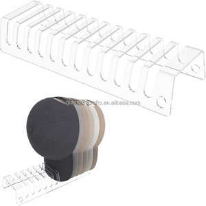 Không có cài đặt yêu cầu Acrylic hat lưu trữ hiển thị Acrylic Mũ bóng chày tổ chức cho 12 Mũ - Product Image 1