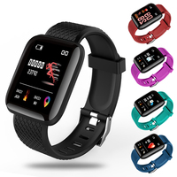 Vente directe d'usine, montre connectée sportive 116+, tracker d'activité, écran IPS, compatible Android, étanche IP-67, Wi-Fi, écouteurs